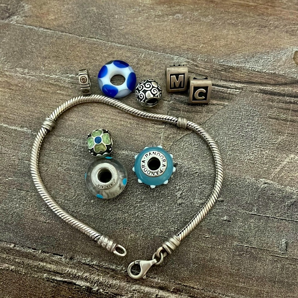 PANDORA BRACELET WITH CHARMS
